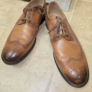 Clarks Tan Leather Oxford Shoes
